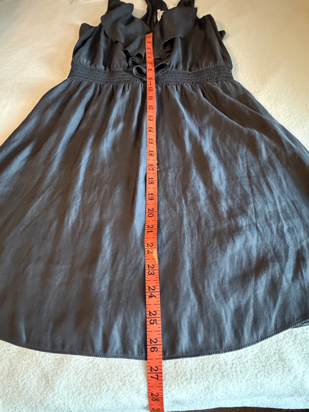American Eagle Outfitters Black Ruffle Front Mini Dress - Picture 7 of 7